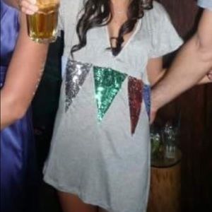 Sass & Bide Gray Mini T-Shirt Dress